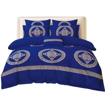 Pościel 160x200 bawełna satynowa Greckie wzory - PK739 z PRZEŚCIERADŁEM